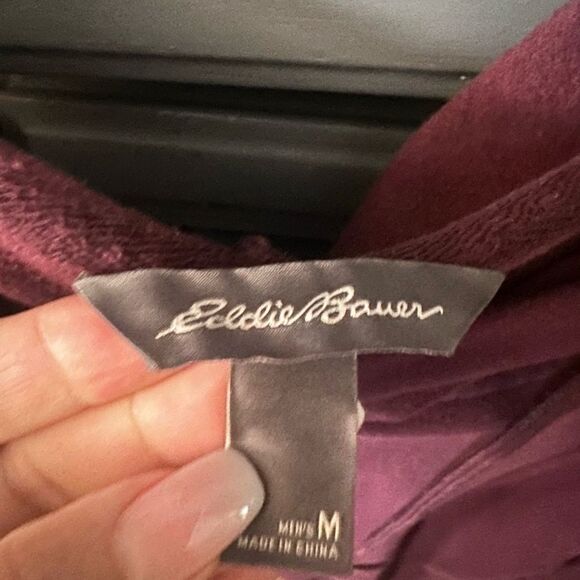 Eddie Bauer Maroon Hoodie Medium - Picture 3 of 3